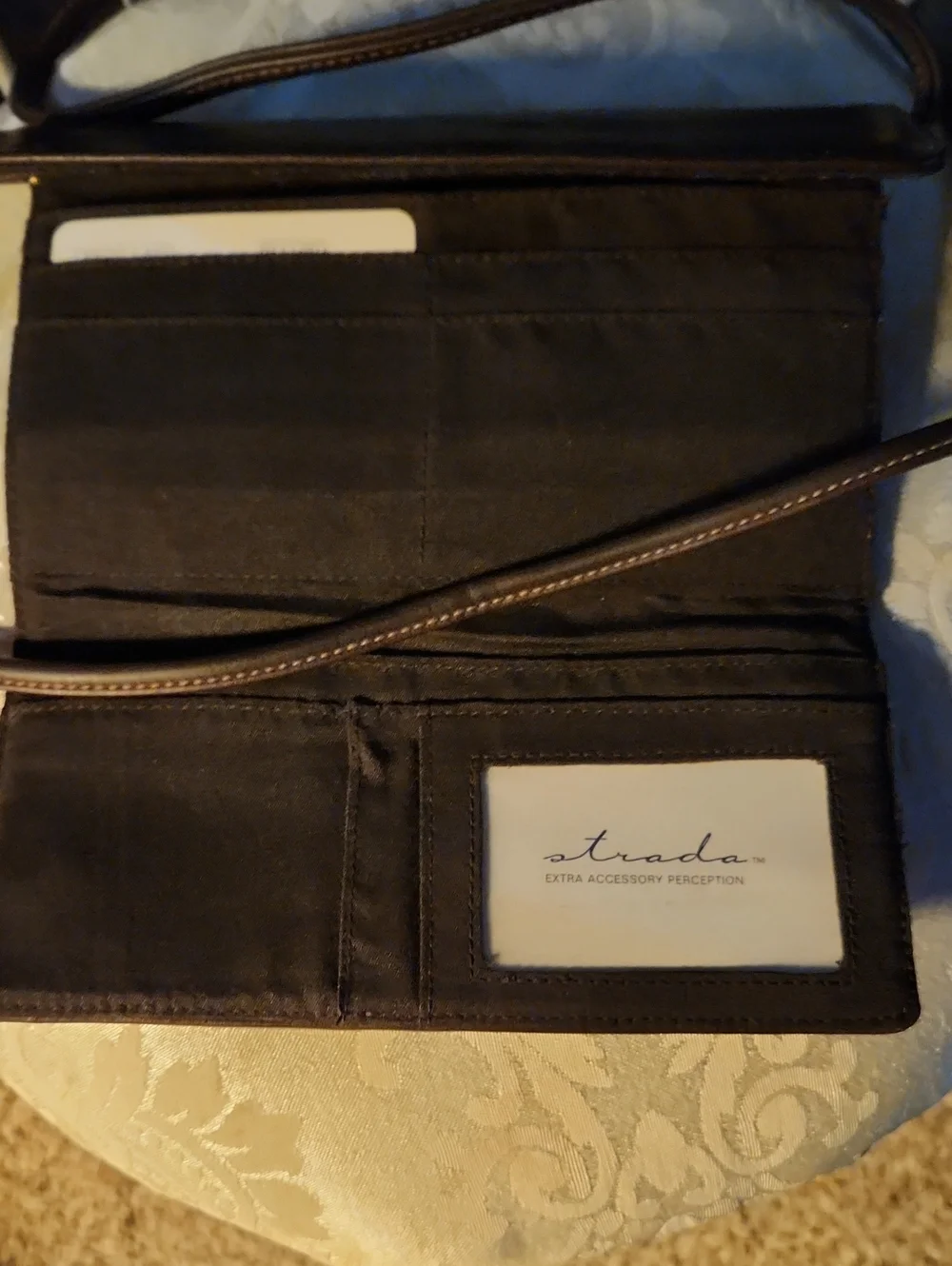 Strada Classic Brown Leather Crossbody Clutch - Versatile Everyday Bag